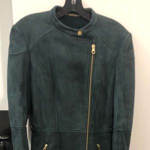 Hugo Boss Moss Green Shearling Coat